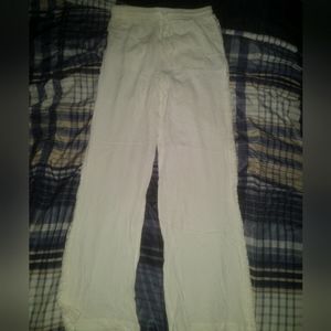 Solemio White casual pants size Medium